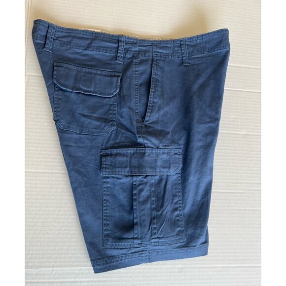 NWT George Men's Cargo Casual Blue Zip Fly Belt Loop Cotton Blend Shorts Size 32 - Picture 5 of 10